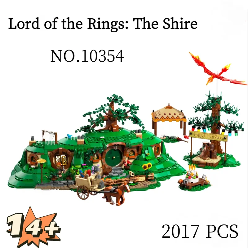 2017 قطعة لعبة ساخنة الأرض الوسطى سيد الخواتم The Shire 10354 الهوبيت كهف بنة نموذج للطفل هدايا عيد الميلاد عيد الميلاد