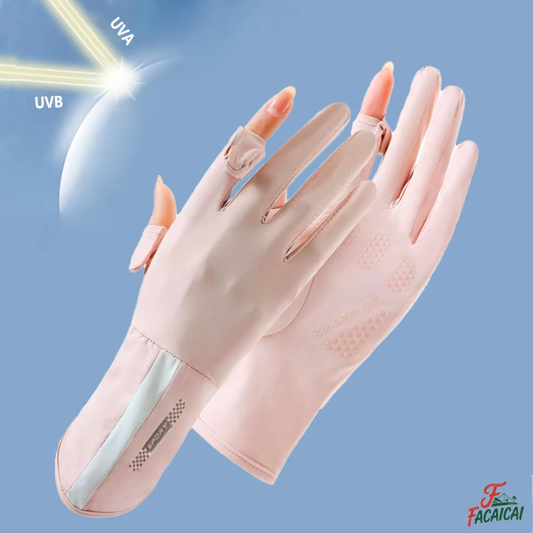 

1 Pair Breathable Lightweight Sun Protection Gloves,Ultra-Thin Non-Slip UV Shield,Breathable & Stylish, for Outdoor,Elastic Fit
