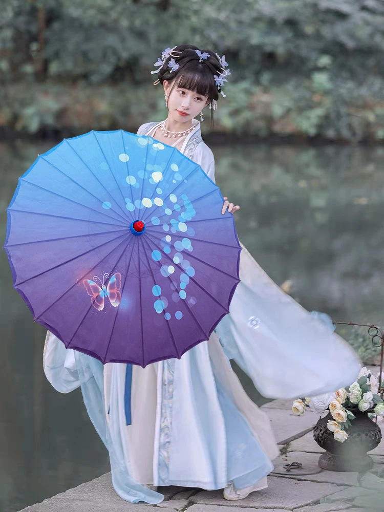 70cm Human Fireworks Decorative Shade Umbrella Props Umbrella Photography Show Umbrella Classical Dance Umbrella Oil Parasol