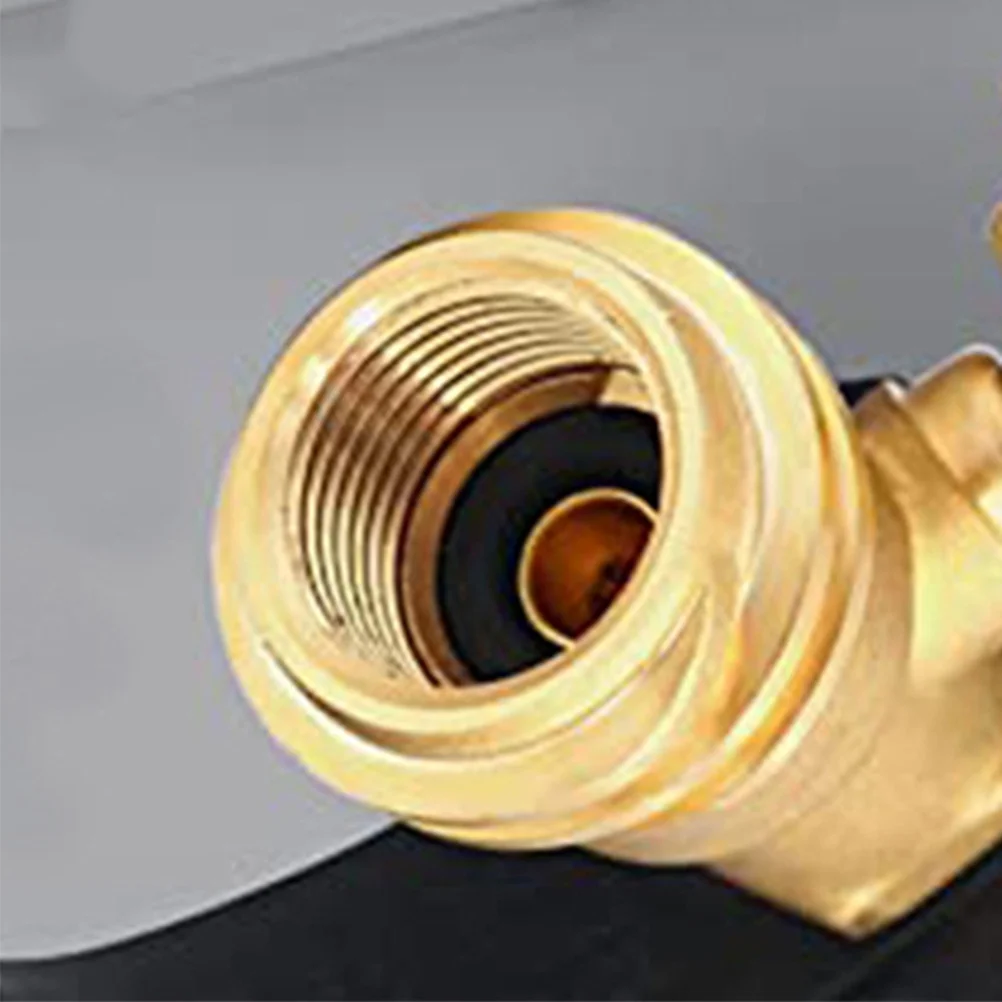 

Propane Tank Adapter Transfer with Pressure Gauge Easy Install Gas Valve Adapter Quick Connect for Bbq Grill Stove Water