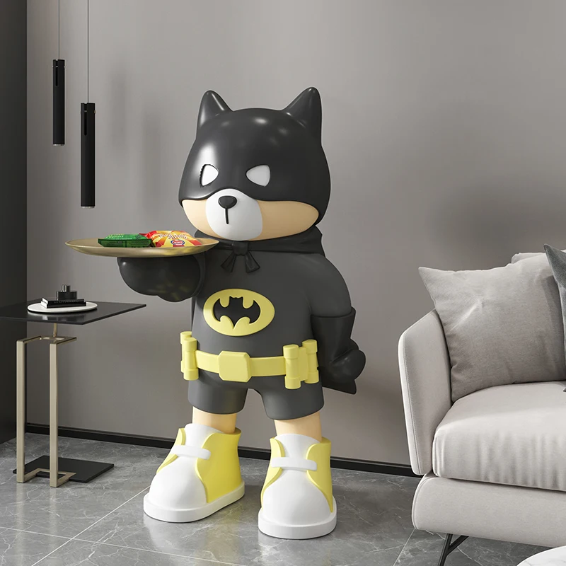 Home Decor Floor Decoration Sculpture Creative Bat Bear Large The Tray in the Living Room Holds Fashionable Doll Ornament Statue