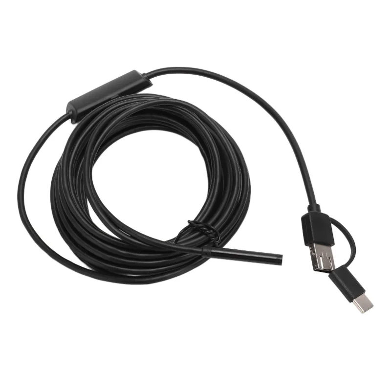 Endoscope 5.5mm 3 In 1 USB Borescope Camera IP67 Waterproof For Inspection Maintenance 1m/3.28ft  3.5m/11.48ft