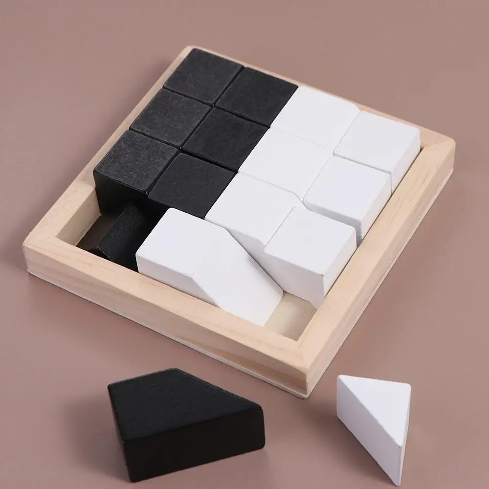 Puzzle di forma geometrica Montessori Building Blocks Puzzle 3D in legno bambini Educational logic Thinking Training Game Gifts