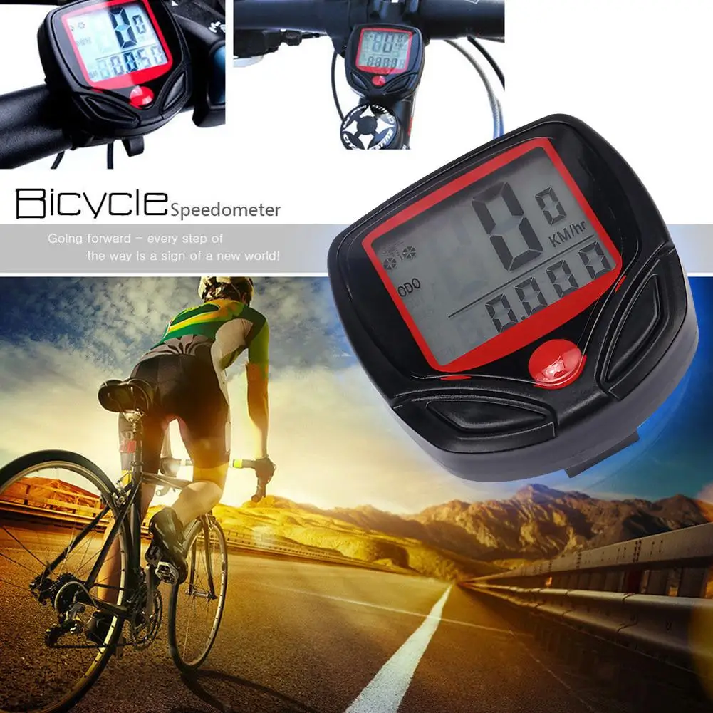 1Pcs Waterproof Wired Digital Bike Ride Speedometer Counter Bicycle Odometer Bicycle Accessories Cycling Speed Code Table C5M2