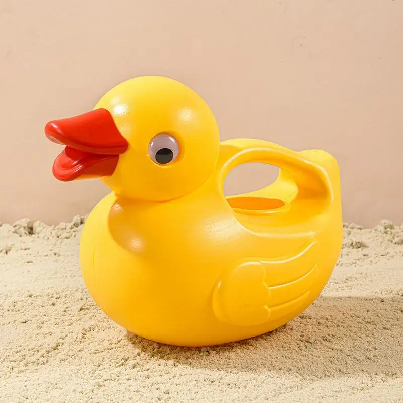 Cartoon Yellow Duck Watering Can Toy Shower Watering Pot Children Beach Toys Animal Watering Cans Decorative Swimming Pool Toy