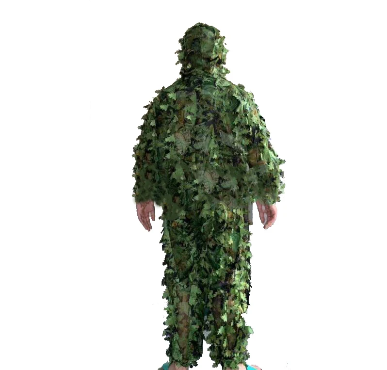New-Sticky Flower Bionic Leaves Camouflage Suit Hunting Ghillie Suit Woodland Camouflage Universal Camo Set