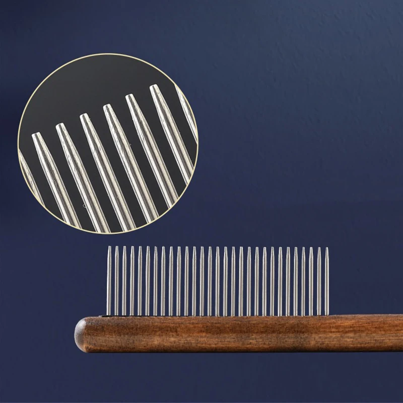 Professional Pet Deshedding Brush wooden Dematting Dog Comb Cat Brush Rake Puppy Grooming Tools Undercoat Shedding Flying Hair