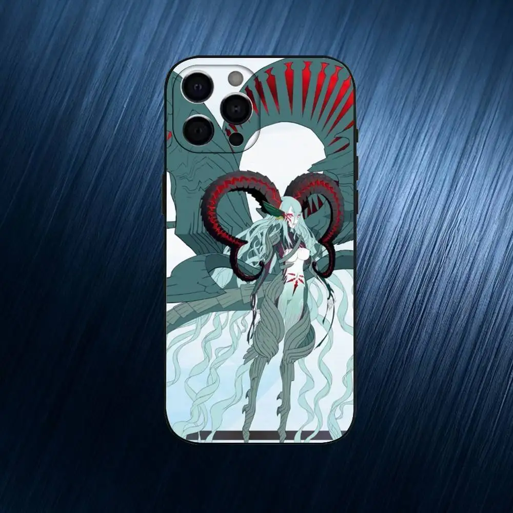 Custodia per telefono FATE GO T-Tiamat per iPhone 17,16,15,14,13,12,11 Plus,Pro Max, cover nera in morbido silicone