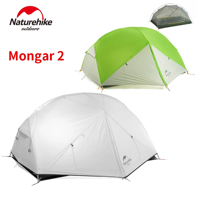 Naturehike Mongar 2 Tent Ultralight Double Layer Camping Tent for 2 People Trekking Hiking Travel Waterproof 4000mm Lightweight