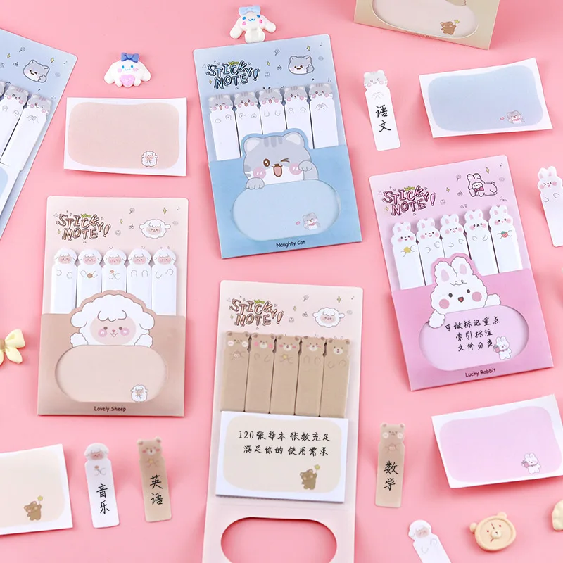 Creative Cartoon Mark Index Stickers Student Portable Class Note Notes Combination Memo Pad  stationery supplies  stationery