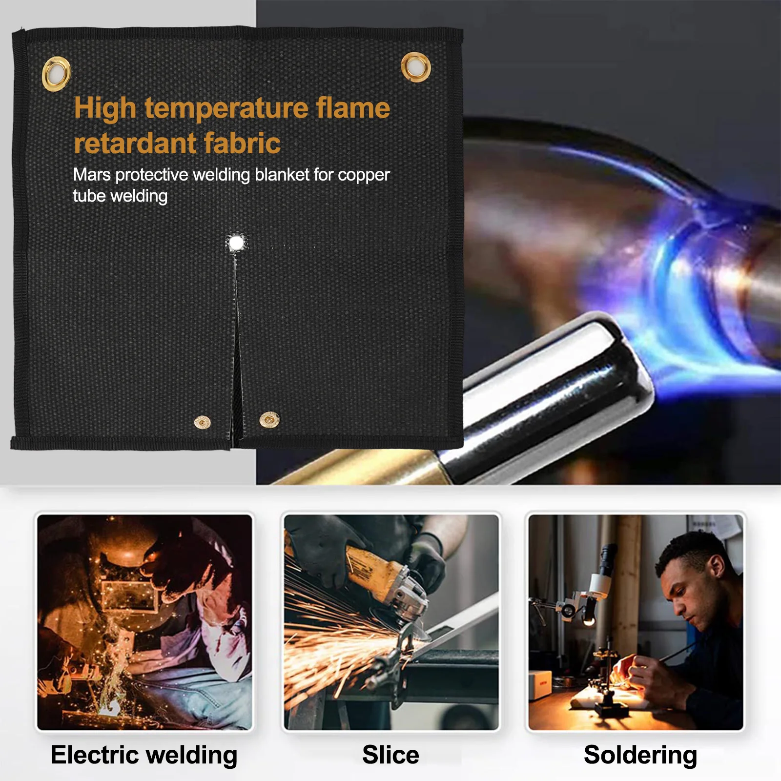 Heavy Duty Flame Retardant Welding Blanket Fireproof  Thicker & Softer  for Welding  Heat Insulation  and Fire Protection