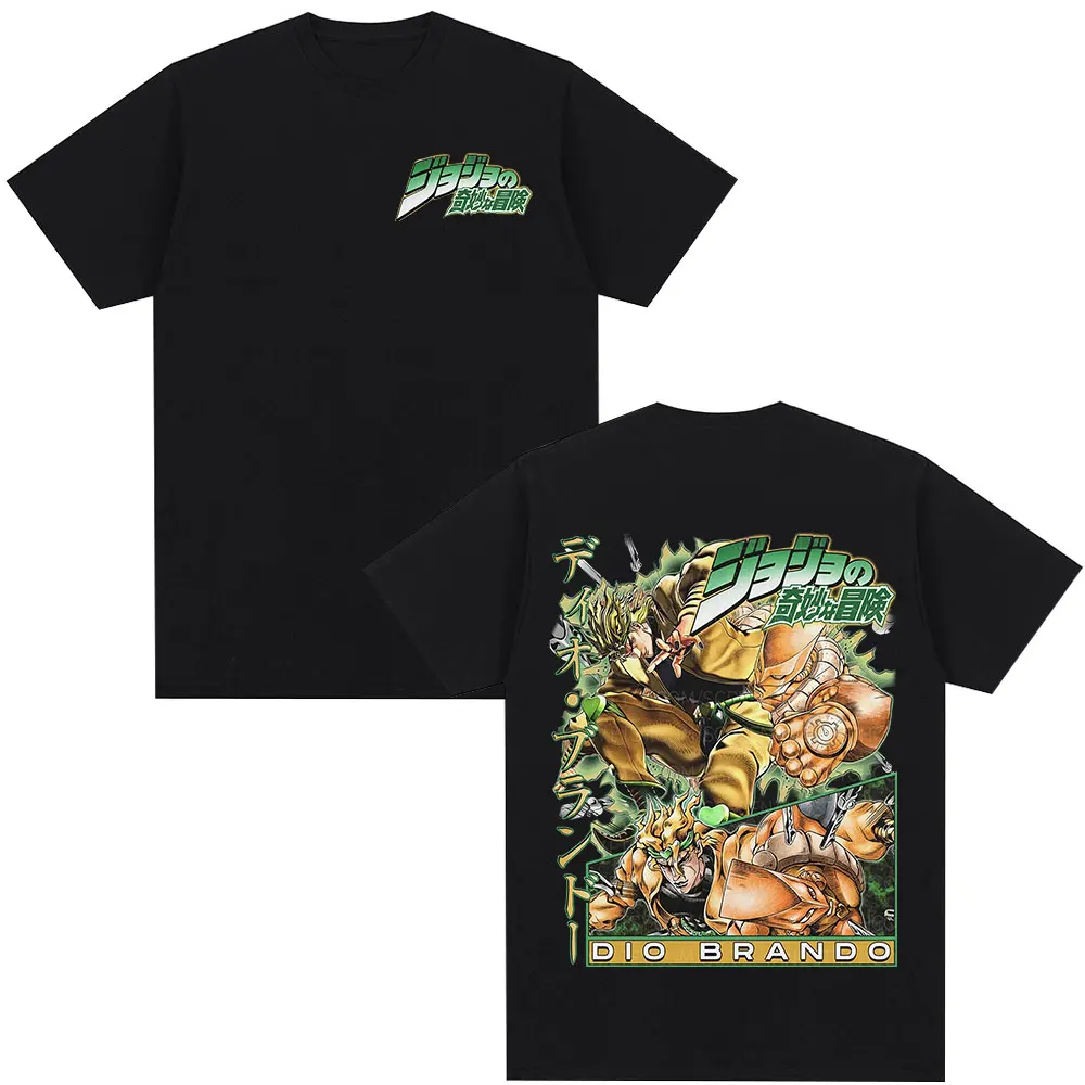 

Anime JoJo Bizarre Adventure T-shirt Dio Brando Graphic T-shirts Men Women Fashion Casual Oversized Short Sleeves T Shirt Tops