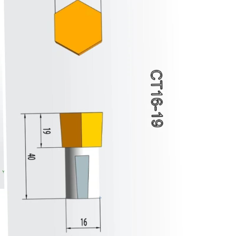 Suitable for CT16  CT08  Rotary HSS-Tin Punching Cutter Tool 16mm Shank Inner Hexagon for Steel