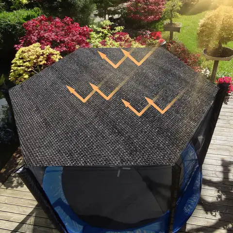 6/8/10ft Trampoline Shade Cover Waterproof Trampolines Canopy Sun-Protection Trampoline Roof for Outdoor Backyard Playground