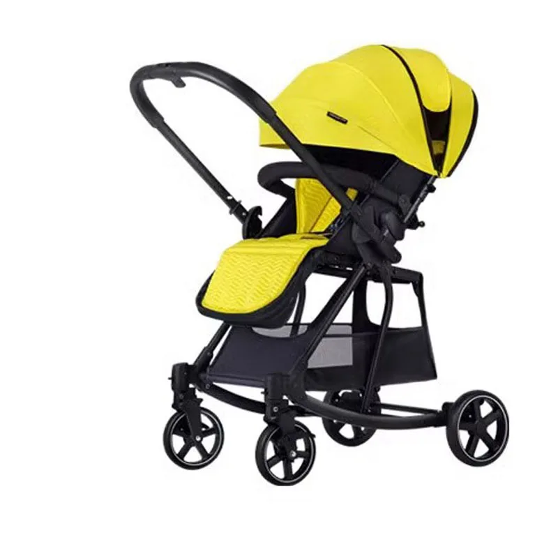 Stroller Can Sit or Lie Down Lightweight Two-way Seat High Landscape Foldable Newborn Travel Stroller Four Wheel Baby Stroller