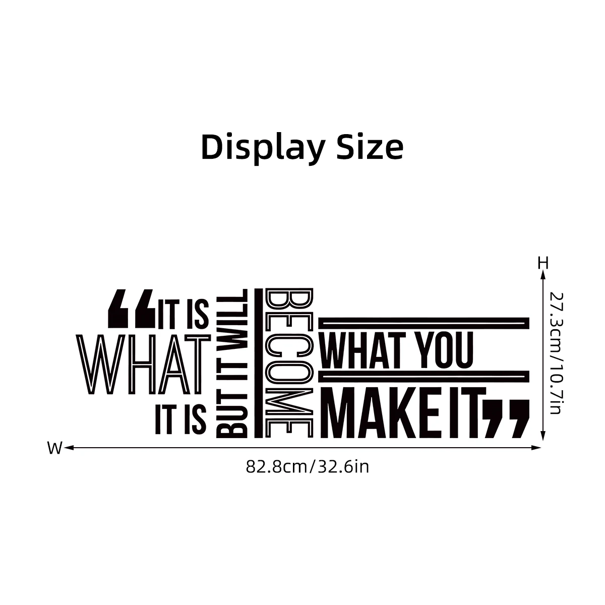 عبارات ملهمة ملصقات الحائط ، "إنه ما هو عليه" النص ، غرفة الأطفال ، غرفة النوم ، غرفة المعيشة ، ديكور المكتب ، غرفة الدراسة