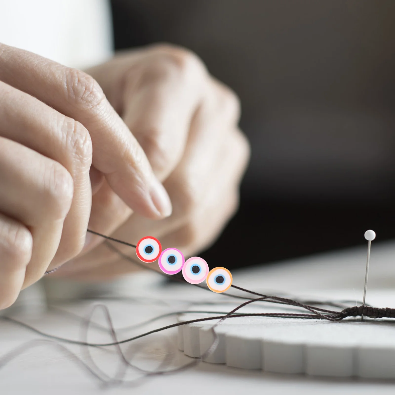 

200Pcs Evil Eye Beads Unique Style Bright Colors DIY Craft Jewelry Necklace Bracelet Earrings Beads DIY Evil Eye Bead