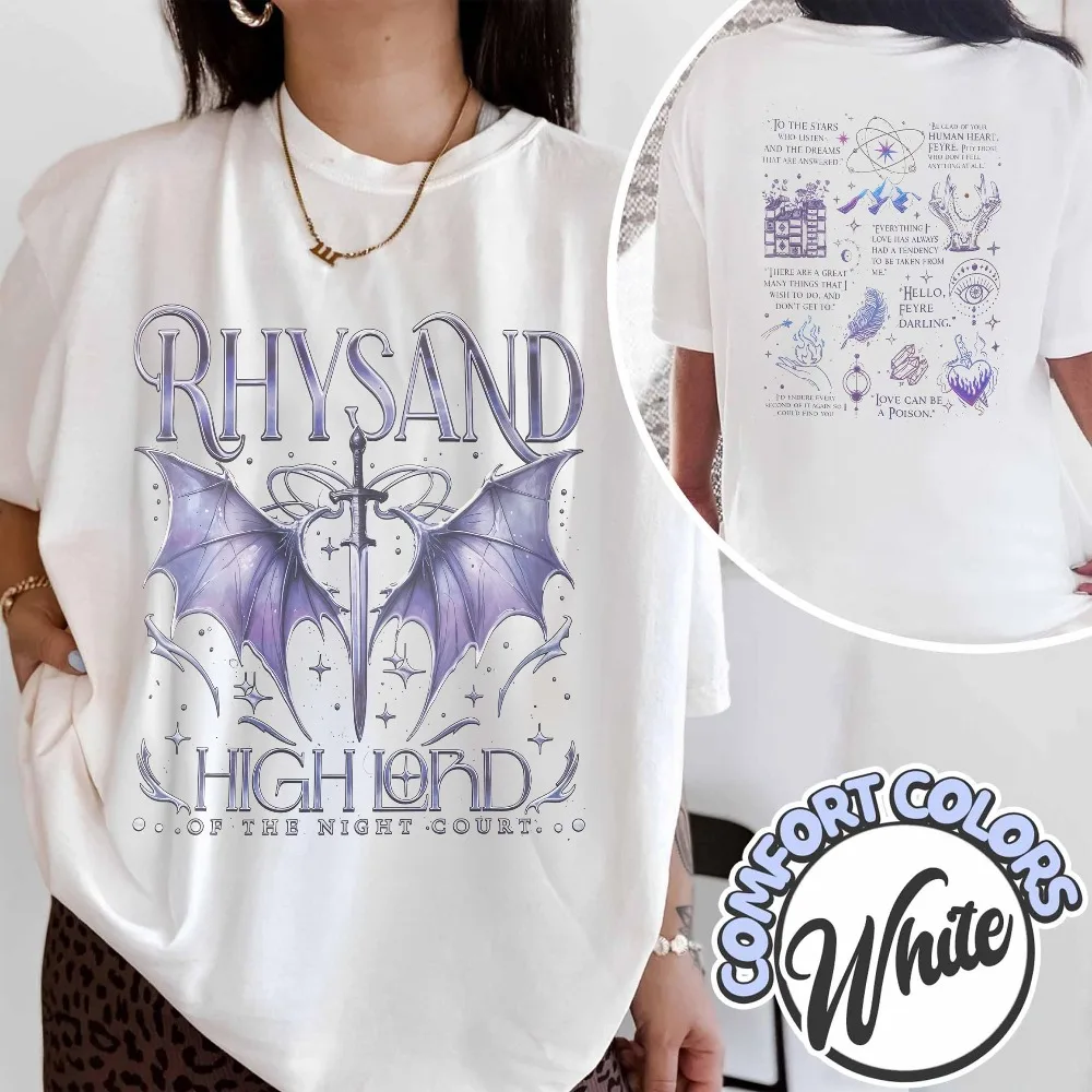 قميص The Bat Boys Rhysand قميص Acotar Night Court تي شيرت Illyrian Rhysand Cassian Azriel قميص خيال كتابي هدية تي شيرت