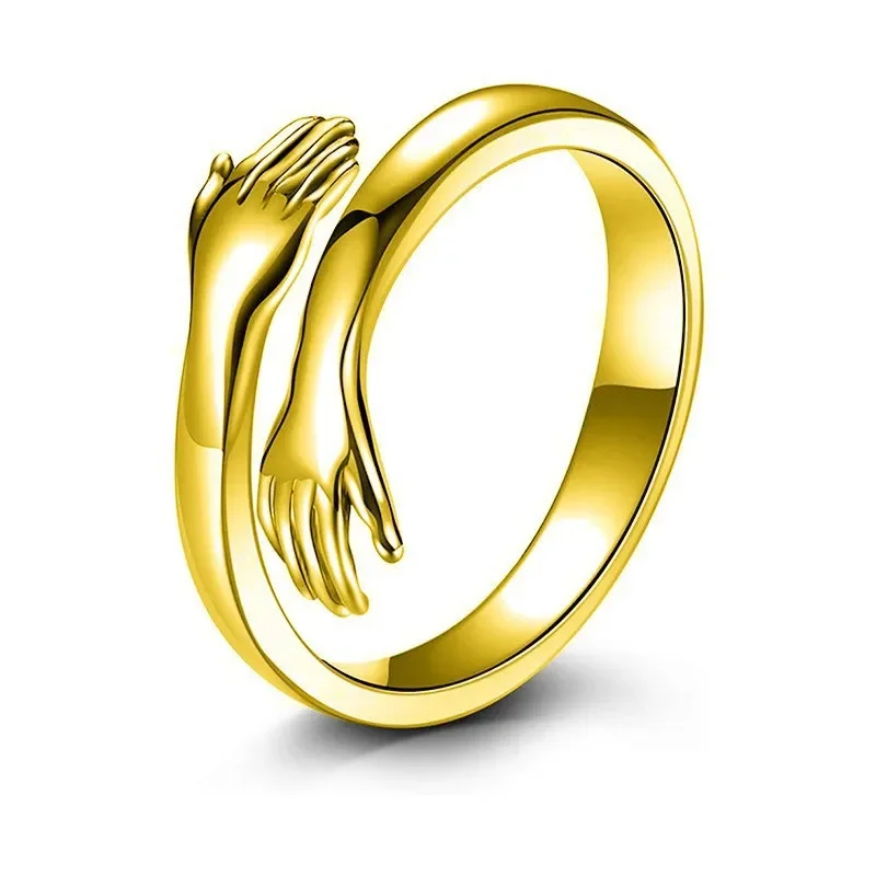 Romantische Liebe umarmen Hand ringe kreative Liebe für immer offene Fingerringe verstellbarer exquisiter Schmuck ring für Frauen Party geschenk