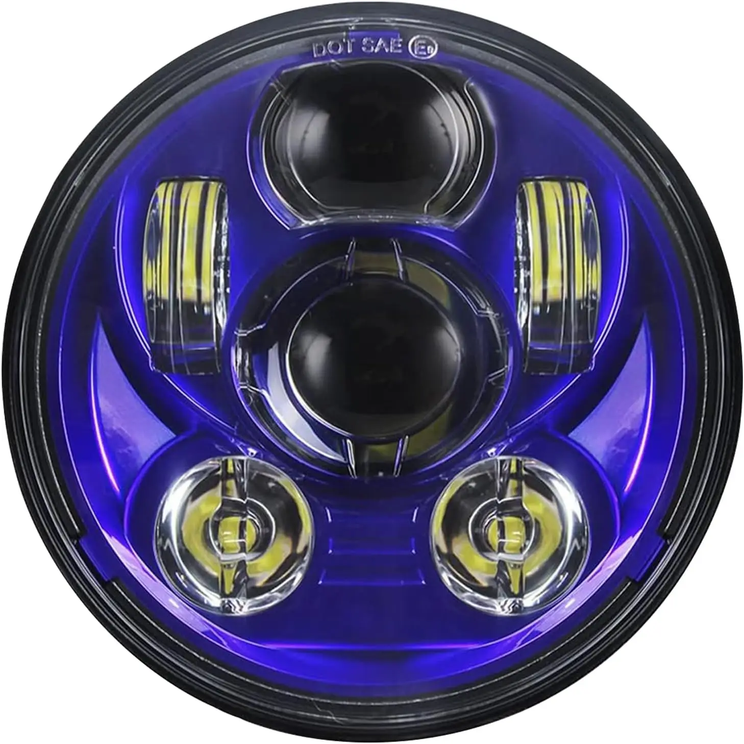 

5-3/4 5,75 "светодиодный мотоцикл для Iron 883 Dyna Sportster Low Rider Triple Wide Glide проектор дальнего света 1 шт. (синий)