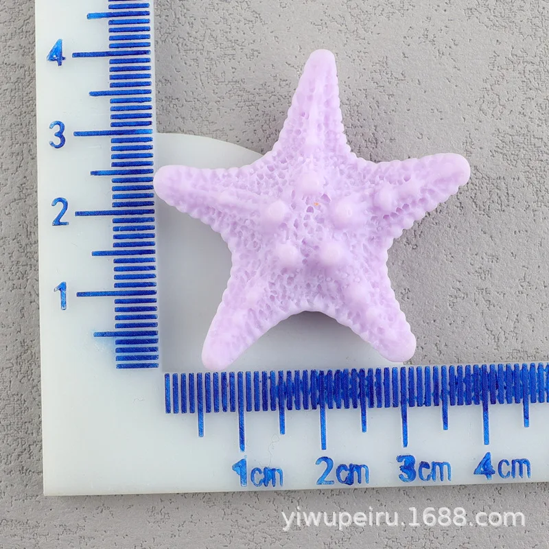 10Pcs Summer Kawaii Cartoon Starfish Resin Decoration Charms Junk Phone Case Diy Hiarpin Storage Box Parts Keychain Pendants