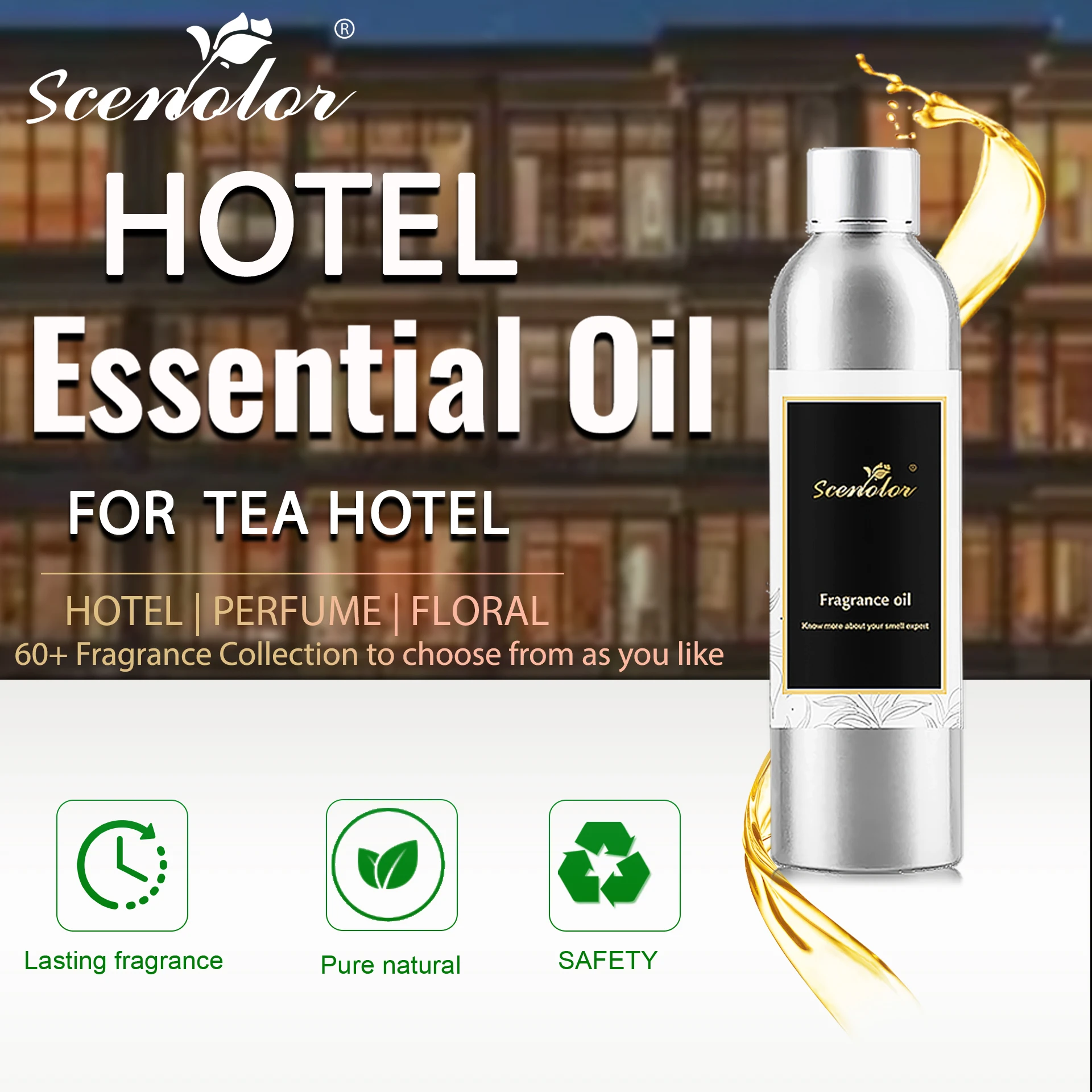 

300ml Hotel Essential Oil Natural Plant Perfume For Diffuser Fragrance Tea Hotel High Concentration Oasis Home Car Air Freshener