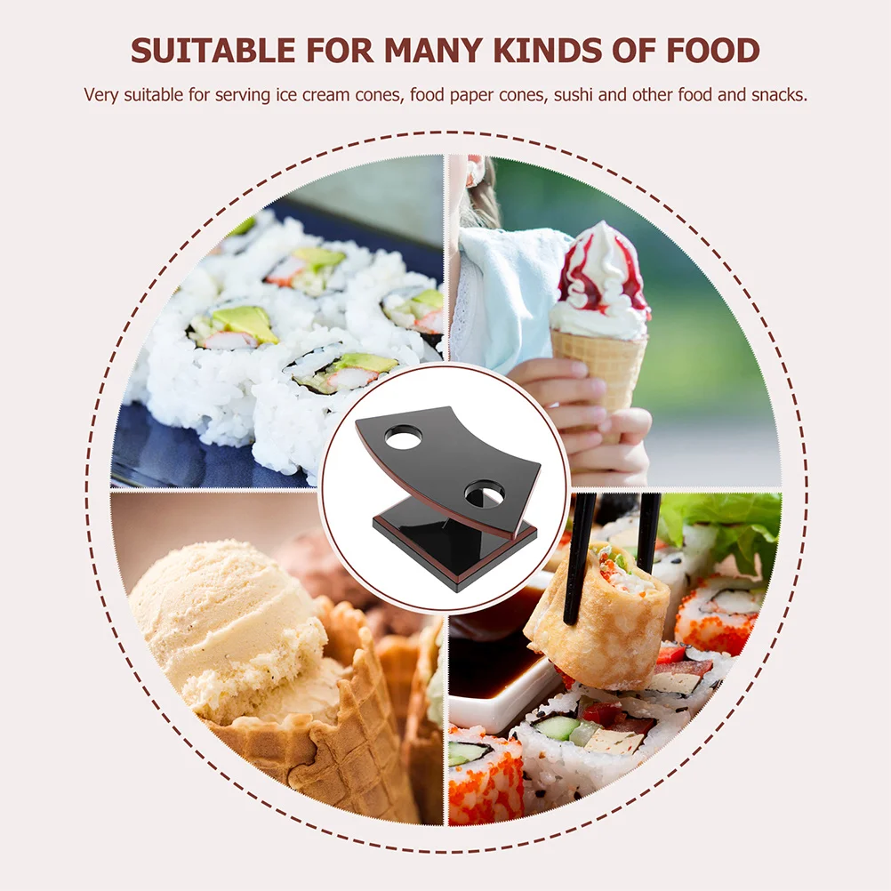 

2Pcs Cone Holder Stand Multi-Use Sushi Roll Rack Ice Cream Cone Display Station Restaurant Food Tray Sushi Roll Holder