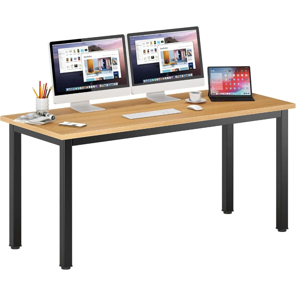 

63 inches X-Large Computer Desk, Composite Wood Board, Decent and Steady Home Office Desk/Workstation/Table, BS1-160TB Teak and