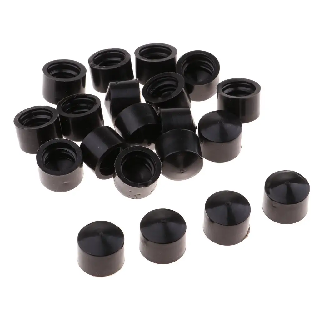 20pcs/pack Skateboard Cups 12mm Longboard Truck Replacement s Accessories Roll Skate Set Black