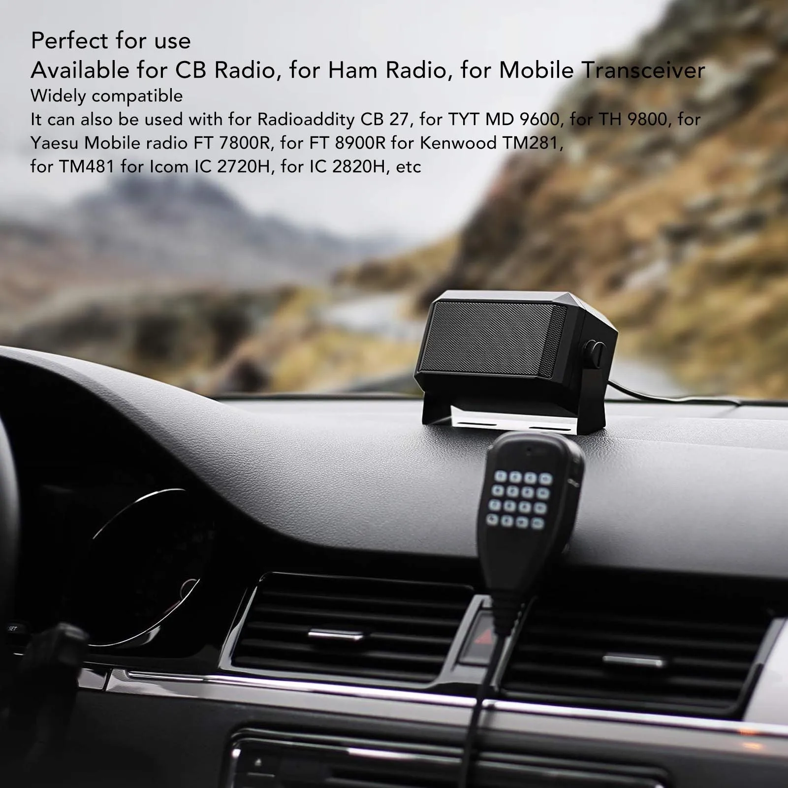 CB راديو المتكلم التوصيل والتشغيل 3.5 مللي متر التوصيل راديو السيارة مكبر الصوت الخارجي عالية الأداء 5 واط لجهاز الإرسال والاستقبال المحمول لراديو CB