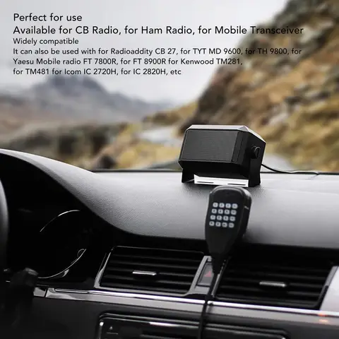 CB Radio Speaker Plug and Play 3.5mm Plug Car Radio External Speaker High Performance 5W for Mobile Transceiver for CB Radio 10 best sales cb external speaker - №8