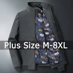 Plus Size Jacket for Men Autumn Winter Coat 5XL 6XL 7XL 8XL Casual Sport Jacket Man Big Size Clothing 40-140kg Can Wear