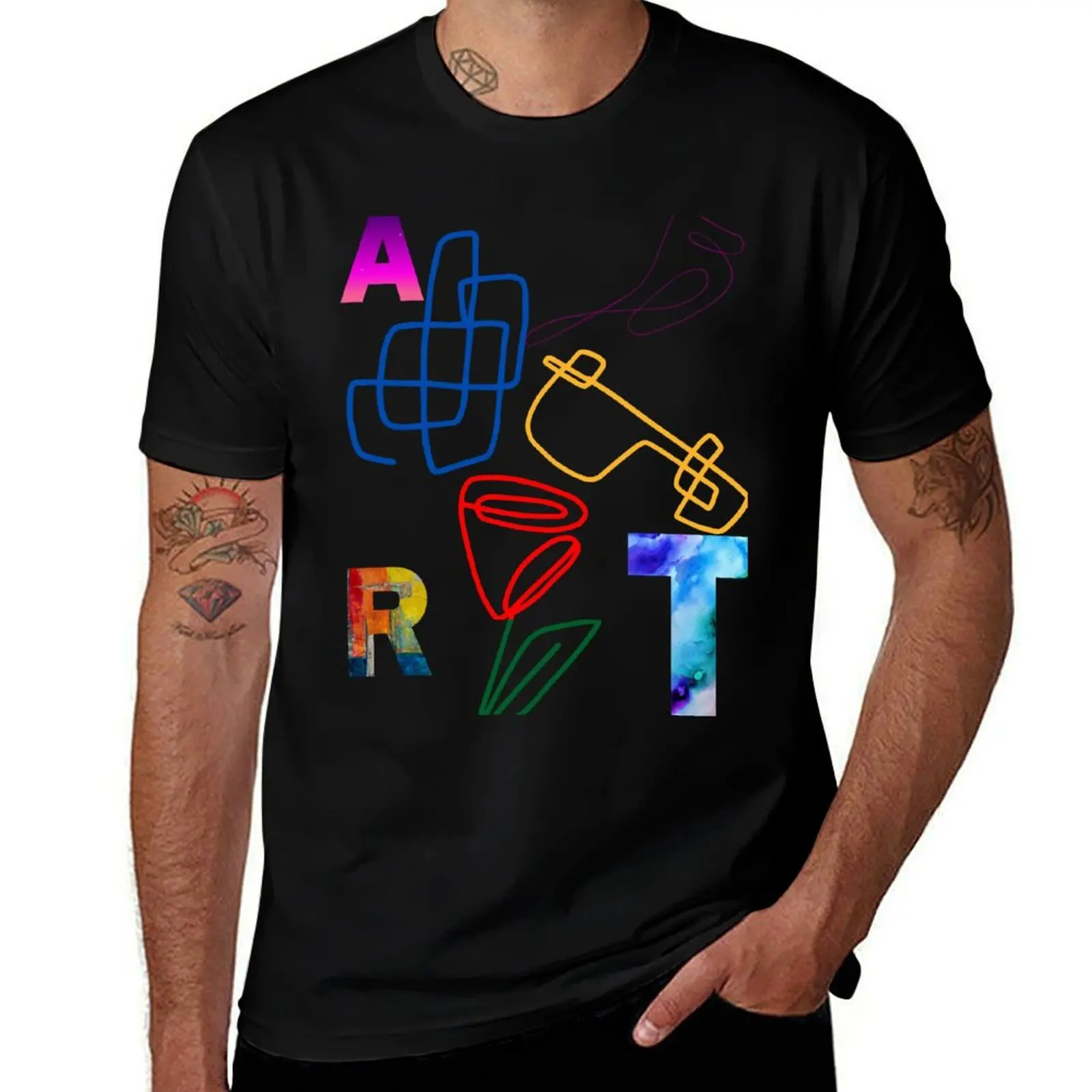 

ART ABSTRACT- T-Shirt Casual Daily Wear Short Sleeve Top
