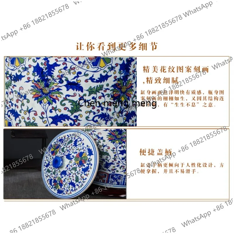 Ceramic rice cylinder, rice barrel, oil cylinder, moisture-proof seal, tea storage tank with lid, household