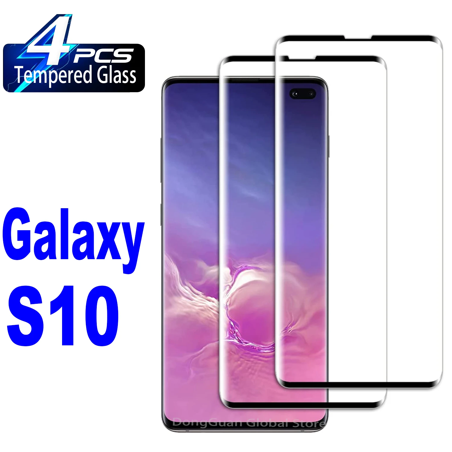 1/4Pcs 3D Tempered Glass For Samsung Galaxy S10 SM-G973 SM-G977 Screen Protector Glass Film