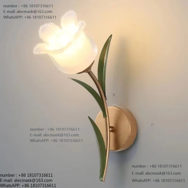 

Design Creative Simple Floral Decoration Deluxe Glass Wall Lamps Interior Colorful Interior Modern