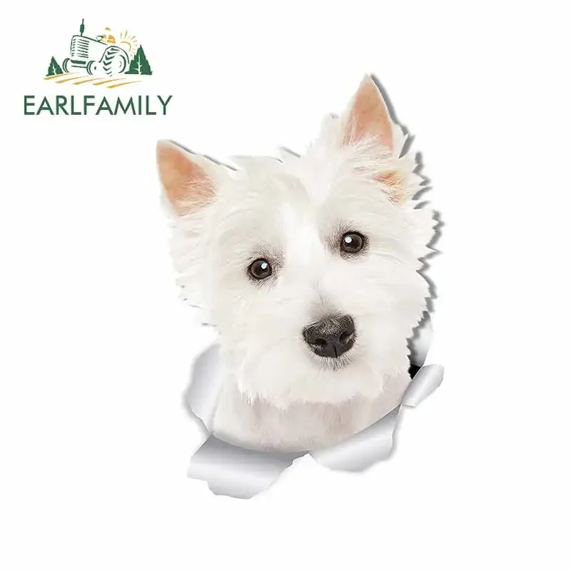 

EARLFAMILY 13 см x 8,9 см для собак, автомобильные наклейки, мультяшная наклейка, 3D забавная индивидуальная креативная наклейка, устойчивое к царапинам украшение