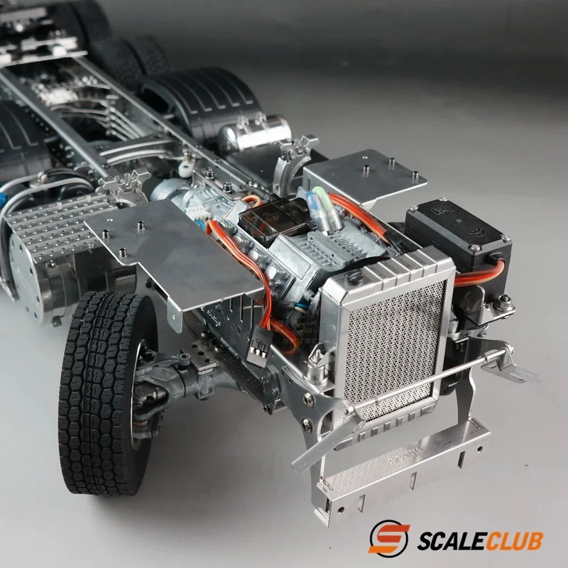 Scaleclub Truck Metal Simulation Radiator, Modelo Acessórios para Tamiya 770s MAN TGX Arocs Actros FH16 RC Trailer Tipper, 1:14