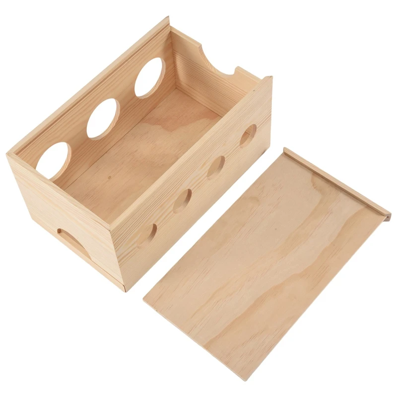 Wood Style Cable Organizer Box, Wire Organizer Home And Office Cable Organizer For TV, Computer Hide And Power Strip