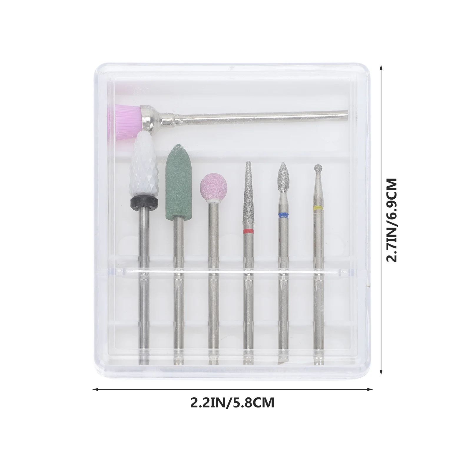 Jeu de têtes de meulage en acier au tungstène, forets de ponçage des ongles, outils de polissage, Kit de manucure pour soins artistiques, élimination propre des peaux mortes