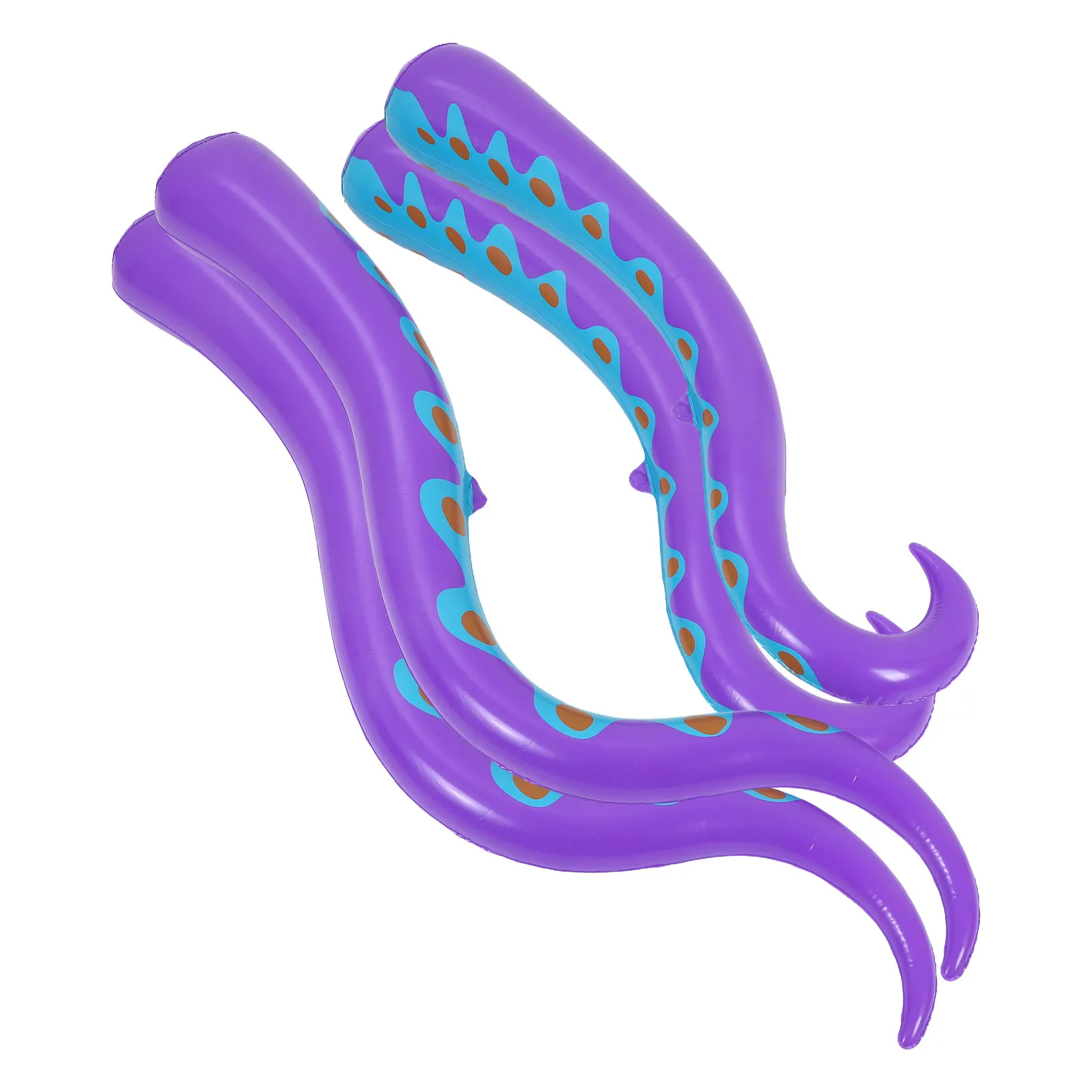 4Pcs Inflatable Octopus Tentacles Plastic Halloween Window Decorations Reusable Ocean Theme Party Supplies Window Decorations