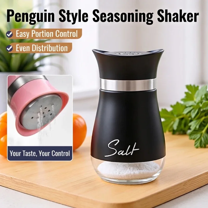 2pcs Glass Seasoning Shaker Bottles Spice Jars Barbecue Condiment Salt Pepper Cumin Dispenser Kitchen Condiment Container
