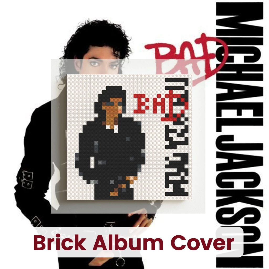 

M-Michael Jackson Pop Star Music Album Cover DIY Mosaic Building Blocks Art Poster Gift Home Wall Decor For Music Fans