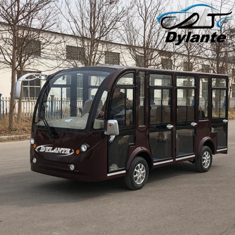 

New 150W Solar Panels Powered Factory Customized Electric Sightseeing Tour Bus For Park, Amusement Park, Airport And Scenic Area