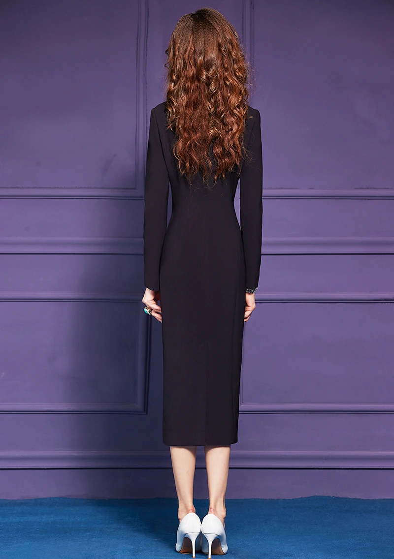 Zjyt elegante luxo beading vestidos para as mulheres outono 2025 moda gola quadrada midi formal festa eveing vestido plus size roupas