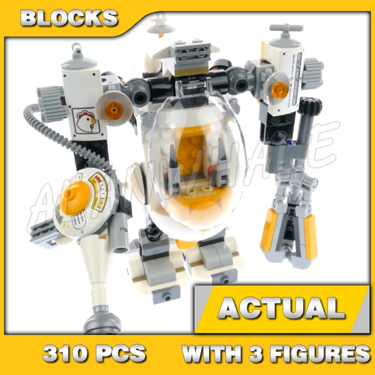 310 Stuks Supervechter Mech Voedselgevecht Kruiderij Koning Voedselvuren Aanvallen 10879 Bouwstenen Speelgoed Compatibel Met Model