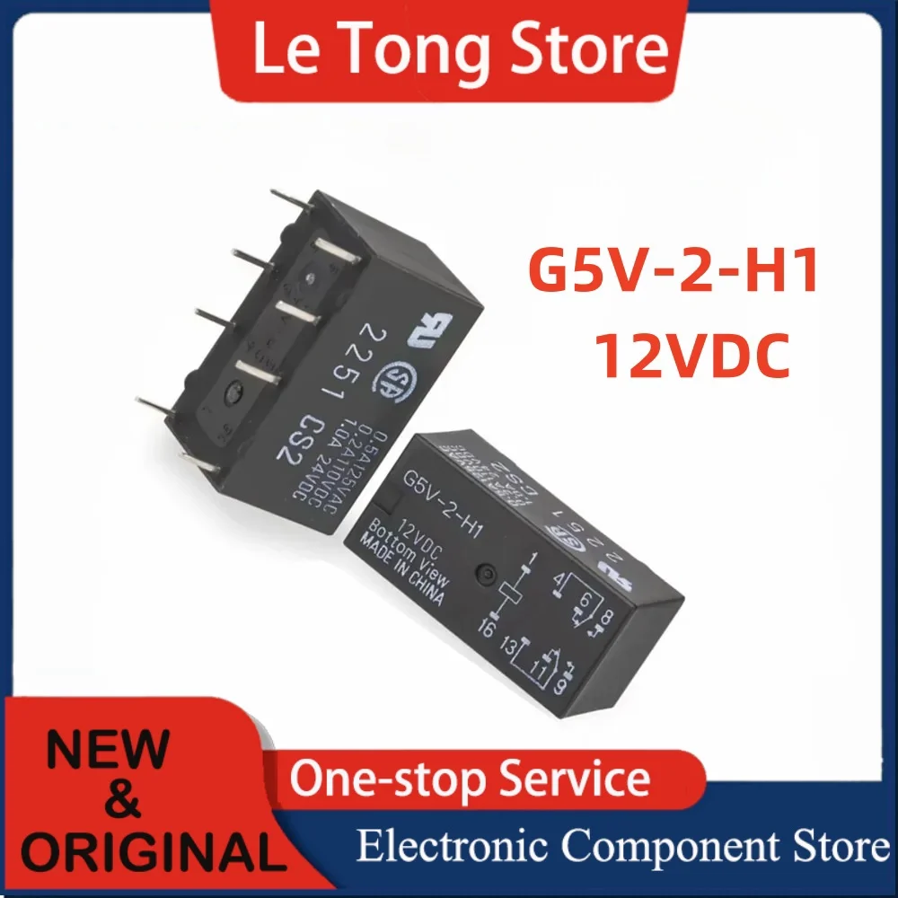 5 10PCS G5V-2-H1-12VDC 24VDC 5VDC two open two closed 8PIN 1A New Authentic Original Signal RelayB For OMRON