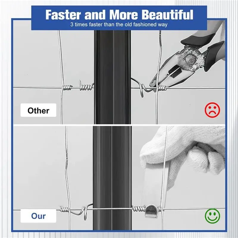A75K Fence Wire Twist Fence Wire Twister (2PK) Fence Wire Tensioning Tool Twister Time Saver Barb Wire Fence Toolser