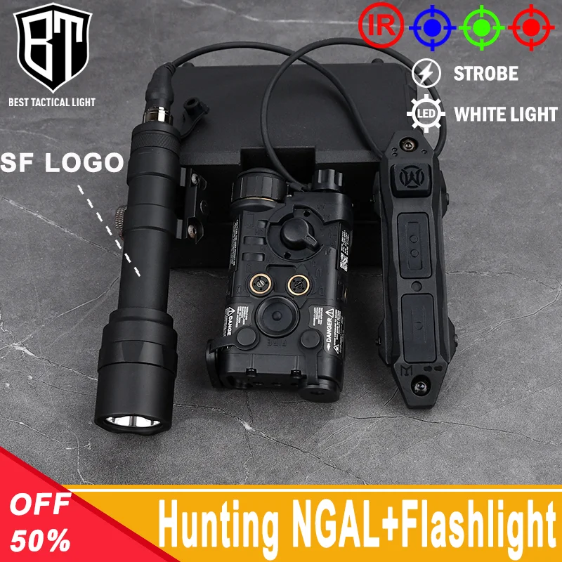 

Surefir SF NGAL Red Green Blue IR Dot White Strobe Light M300A M600U Flashlight Dual Function Pressure Switch Airsoft Accessory