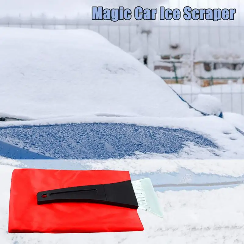 Car Ice Scraper Windshield Ice Breaker Quick Clean Glass Brush Snow Remover Car Snow Shovel With Glove Defrost Shovel Scraper